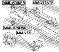 MSB-V75UPR - Tuleja belki FEBEST MITSUBISHI PAJERO/MONTERO 06-