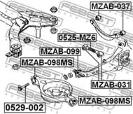 MZAB-037 - Tuleja wahacza FEBEST /tył/ MAZDA 6 02-08 /do wahacza wygiętego/