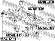 MZAB-159 - Tuleja belki FEBEST MAZDA CX-5 11- /tył/