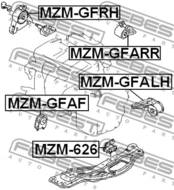 MZM-626 - Poduszka silnika FEBEST /tył/ MAZDA 626 91-97