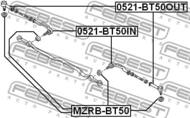 MZRB-BT50 - Końcówka kierownicza FEBEST /osłona/ MAZDA BT-50 06-11