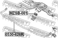 MZSB-001 - Poduszka stabilizatora FEBEST /tył/ 43962 MAZDA 626 91-97