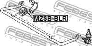MZSB-BLR - Poduszka stabilizatora FEBEST /tył/ MAZDA 3 MPS BK 07-08/BL 09 - 25mm