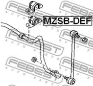 MZSB-DEF - Poduszka stabilizatora FEBEST /przód/ 18 MAZDA 2 DE 07-14