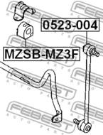 MZSB-MZ3F - Poduszka stabilizatora FEBEST /przód/ 20 ,5mm MAZDA 3 BK 03-08