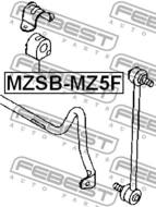 MZSB-MZ5F - Poduszka stabilizatora FEBEST /przód/ 29 MAZDA 3 BK 03-08