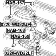 NAB-168 - Tuleja wahacza FEBEST /tył dolny/ NISSAN KING CAB 98-04