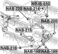 NAB-216 - Tuleja wahacza FEBEST /tył/ NISSAN ELGRAND 02-10