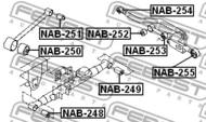 NAB-255 - Tuleja wahacza FEBEST /tył/ NISSAN ELGRAND 97-02