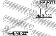 NAB-291 - Tuleja resora FEBEST /tył/ NISSAN URVAN 01-12