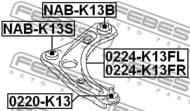 NAB-K13S - Tuleja wahacza FEBEST /przód przednia/ NISSAN NOTE/MICRA K13