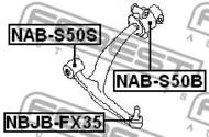 NBJB-FX35 - Osłona sworznia wahacza FEBEST /dolny/ /zestaw/ INFINITI FX45/35 02-08