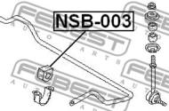 NSB-003 - Poduszka stabilizatora FEBEST /przód/ 20 NISSAN PRIMERA 96-01