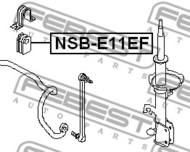 NSB-E11EF - Poduszka stabilizatora FEBEST /przód/ NISSAN MICRA K12 02-10