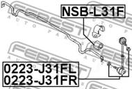 NSB-L31F - Poduszka stabilizatora FEBEST /przód/ 18 .5 NISSAN ALTIMA 01-06