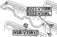 NSB-V35R17 - Poduszka stabilizatora FEBEST /tył/ 17 NISSAN SKYLINE 01-07