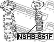 NSHB-S51F - Osłona amortyzatora FEBEST /przód/ NISSAN SKYLINE 06-14