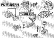 PGMB-001 - Poduszka silnika FEBEST /tył/ PSA 1.6HDI 04- /wkład/