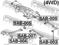 SAB-007 - Tuleja wahacza FEBEST SUBARU IMPREZA 00-07