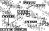 SAB-B12R5 - Tuleja wahacza FEBEST /tył/ SUBARU LEGACY 03-09