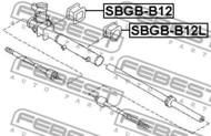 SBGB-B12L - Obejma przekładni układu kierowniczego FEBEST SUBARU IMPREZA 00-07