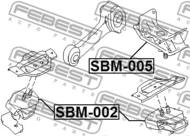 SBM-005 - Poduszka silnika FEBEST /tył/ /skrzynia automatyczna/ SUBARU IMPREZA 00-07