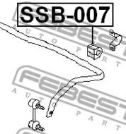 SSB-007 - Poduszka stabilizatora FEBEST /tył/ 16 SUBARU IMPREZA 00-07