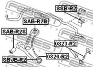SSB-R2 - Poduszka stabilizatora FEBEST /przód/ 16 SUBARU IMPREZA 00-07