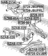 SZAB-025 - Tuleja wahacza FEBEST SUZUKI GRAND VITARA/ESCUDO 06-14