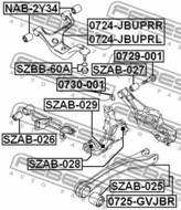 SZAB-029 - Tuleja zwrotnicy FEBEST /tył/ SUZUKI GRAND VITARA/ESCUDO 06-14