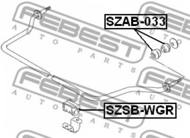 SZAB-033 - Tuleja wahacza FEBEST /przód dolny/ SUZUKI WAGON R+ 04-08