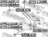 SZAB-039 - Tuleja zwrotnicy FEBEST /tył/ SUZUKI GRAND VITARA/ESCUDO 98-06