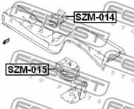 SZM-015 - Poduszka silnika FEBEST /przód/ SUZUKI GRAND VITARA/ESCUDO 98-06