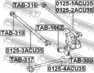 TAB-166Z - Tuleja zwrotnicy FEBEST /tył/ TOYOTA KLUGER 00-07