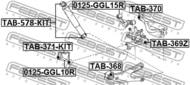 TAB-369Z - Tuleja zwrotnicy FEBEST /tył/ TOYOTA HIGHLANDER/KLUGER 13-
