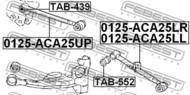 TAB-552 - Tuleja wahacza FEBEST /tył/ TOYOTA RAV4 00-05