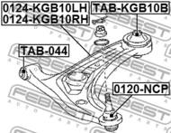 TAB-KGB10B - Tuleja wahacza FEBEST /tył/ PSA C1 06-14