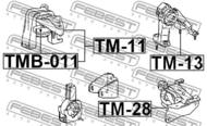 TM-11 - Poduszka silnika FEBEST /P/ TOYOTA COROLLA 00-08