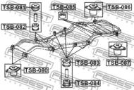 TSB-086 - Tuleja belki FEBEST TOYOTA LAND CRUISER 80 90-01