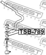 TSB-789 - Poduszka stabilizatora FEBEST /przód/ /do łącznika/ TOYOTA LAND CRUISER 100 98-07