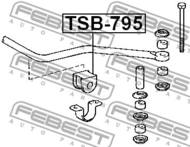 TSB-795 - Poduszka stabilizatora FEBEST /tył/ 23 TOYOTA LAND CRUISER 70 90-