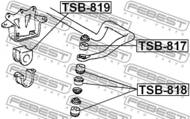 TSB-818 - Poduszka stab.FEBEST /przód/ /do łącznika/ TOYOTA GRANVIA/GRAND HIACE 95-05
