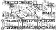 TSB-LC107 - Tuleja belki FEBEST TOYOTA LAND CRUISER 100 98-07