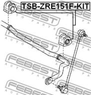 TSB-ZRE151F-KIT - Poduszka stabilizatora FEBEST /przód/ /kpl/ 23,2mm TOYOTA AURIS/HYBRID 07-12