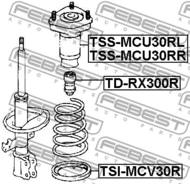 TSS-MCU30RL - Mocowanie amortyzatora FEBEST /tył L/ TOYOTA KLUGER 00-07