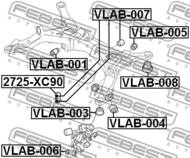 VLAB-005 - Tuleja belki FEBEST /tył górny/ VOLVO S60/S80/V70/XC70/XC90 99-