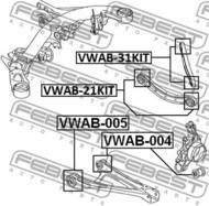 VWAB-31KIT - Tuleja wahacza FEBEST /tył/ /zestaw/ VAG Q7 06-15