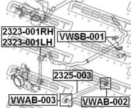 VWSB-001 - Poduszka stabilizatora FEBEST /tył/ VAG TOUAREG 03-10/PORSCHE CAYENNE 03-