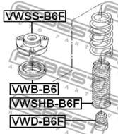 VWSS-B6F - Poduszka amortyzatora FEBEST /przód/ VAG A3 03-13