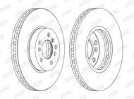 562134JC-1 JUR - Tarcza hamulcowa JURID /przód/ 332X30 BMW X5 00